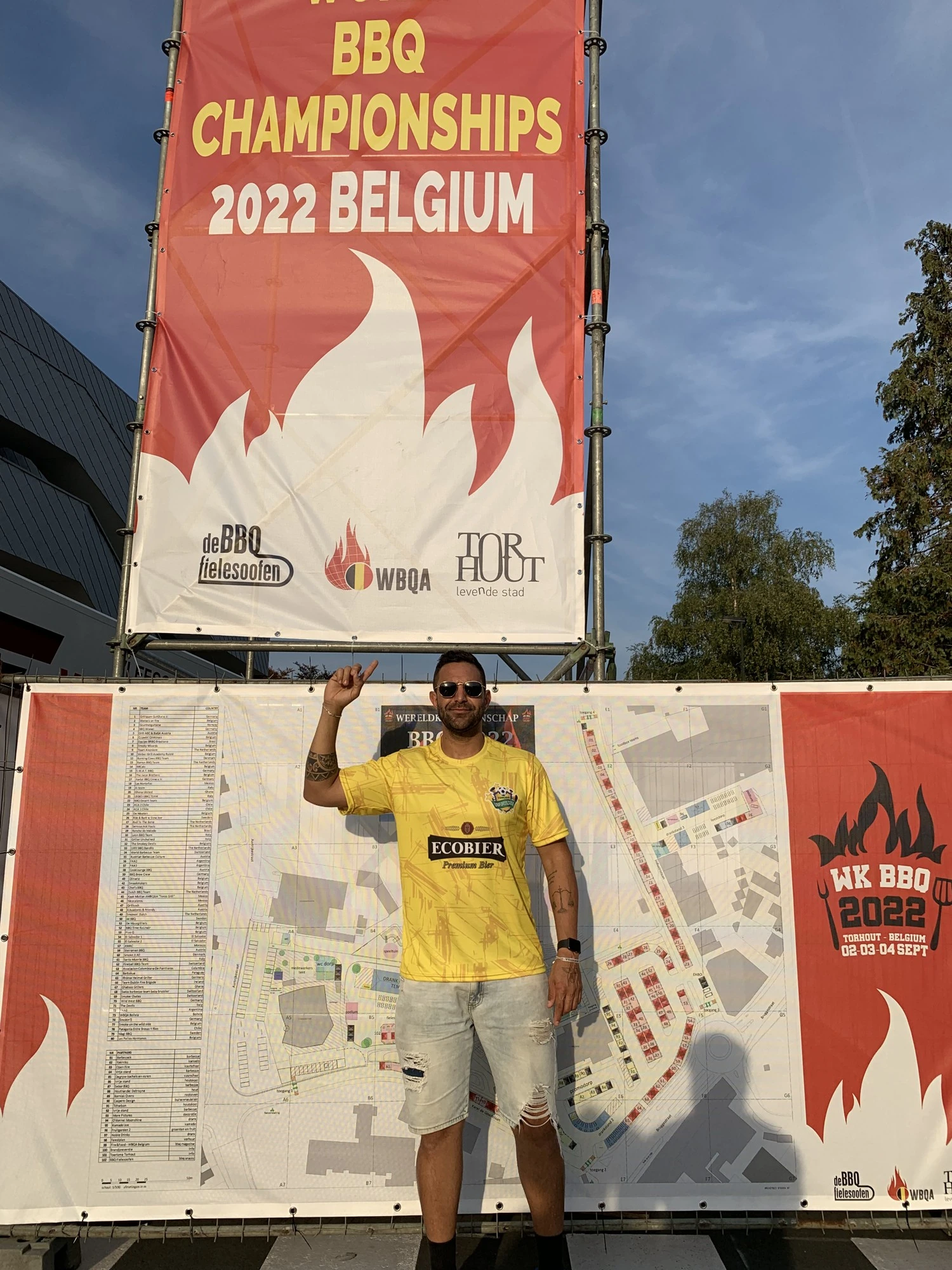 Chef Flávio no campeonato de BBQ de 2022, em Torhout, Bélgica